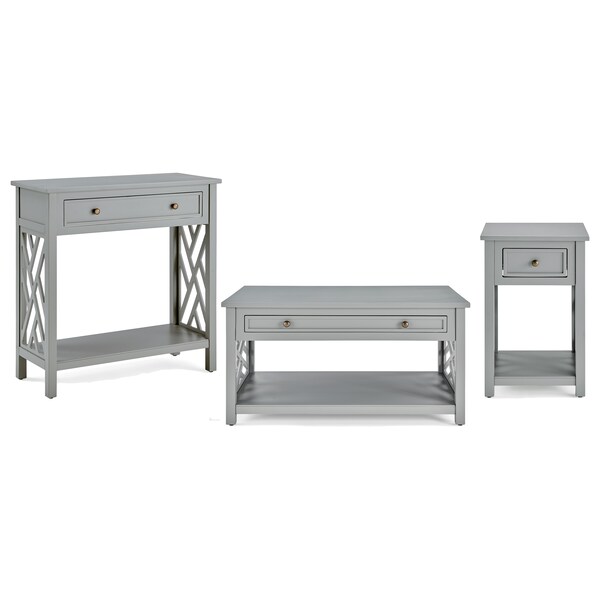 Alaterre Furniture Coventry 36" Coffee Table, End Table and Console/TV Table with Drawers, Length: 22 ANCT01131840 - main